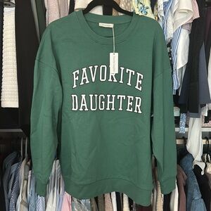 NWT Favorite Daughter Sweatshirt - Evergreen Medium